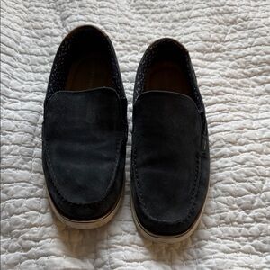 Crown Vintage Men's navy leather loafers